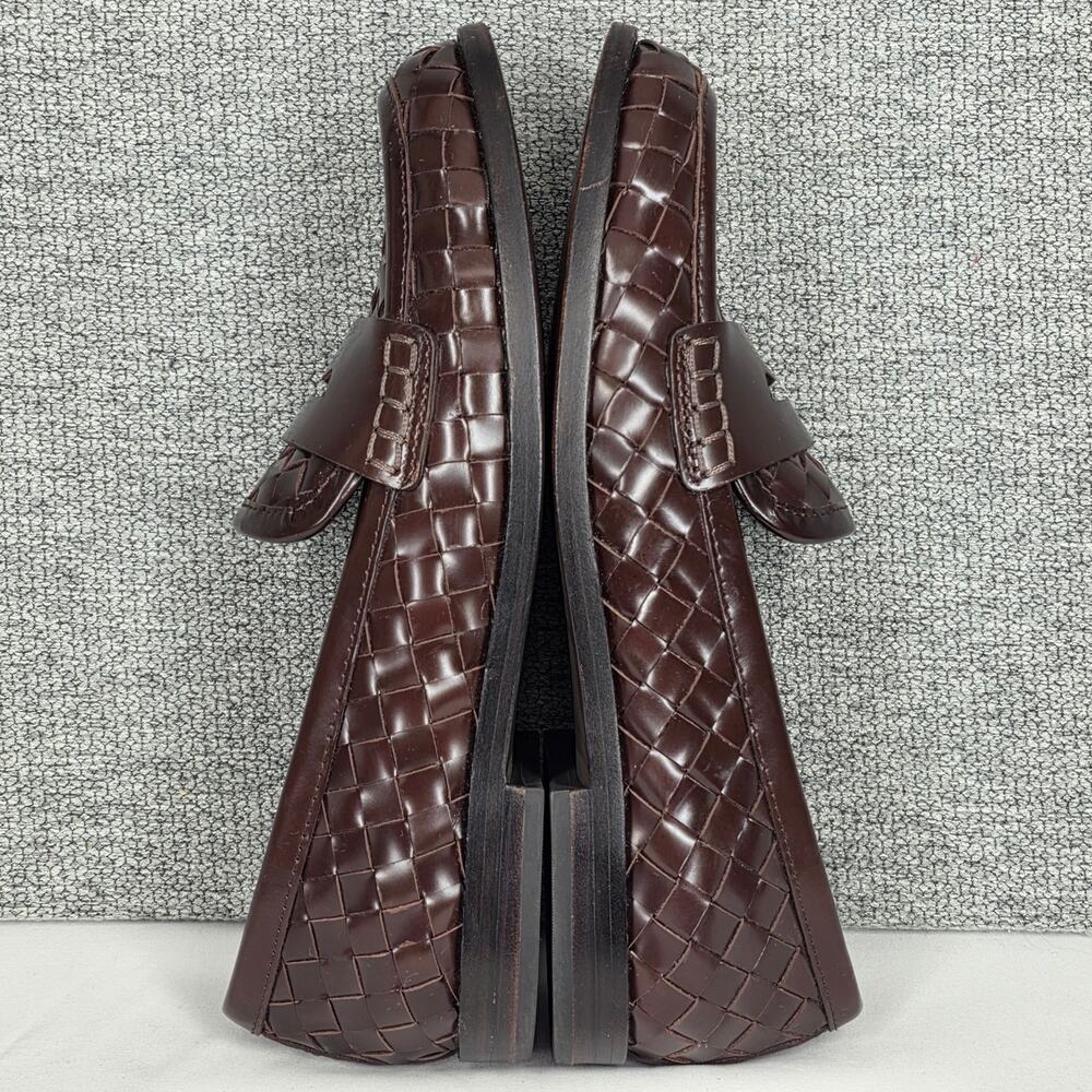 LOEFFLER RANDALL “RACHEL” ESPRESSO WOVEN LEATHER LOAFER – WOMEN’S 7.5B - Picture 9 of 12